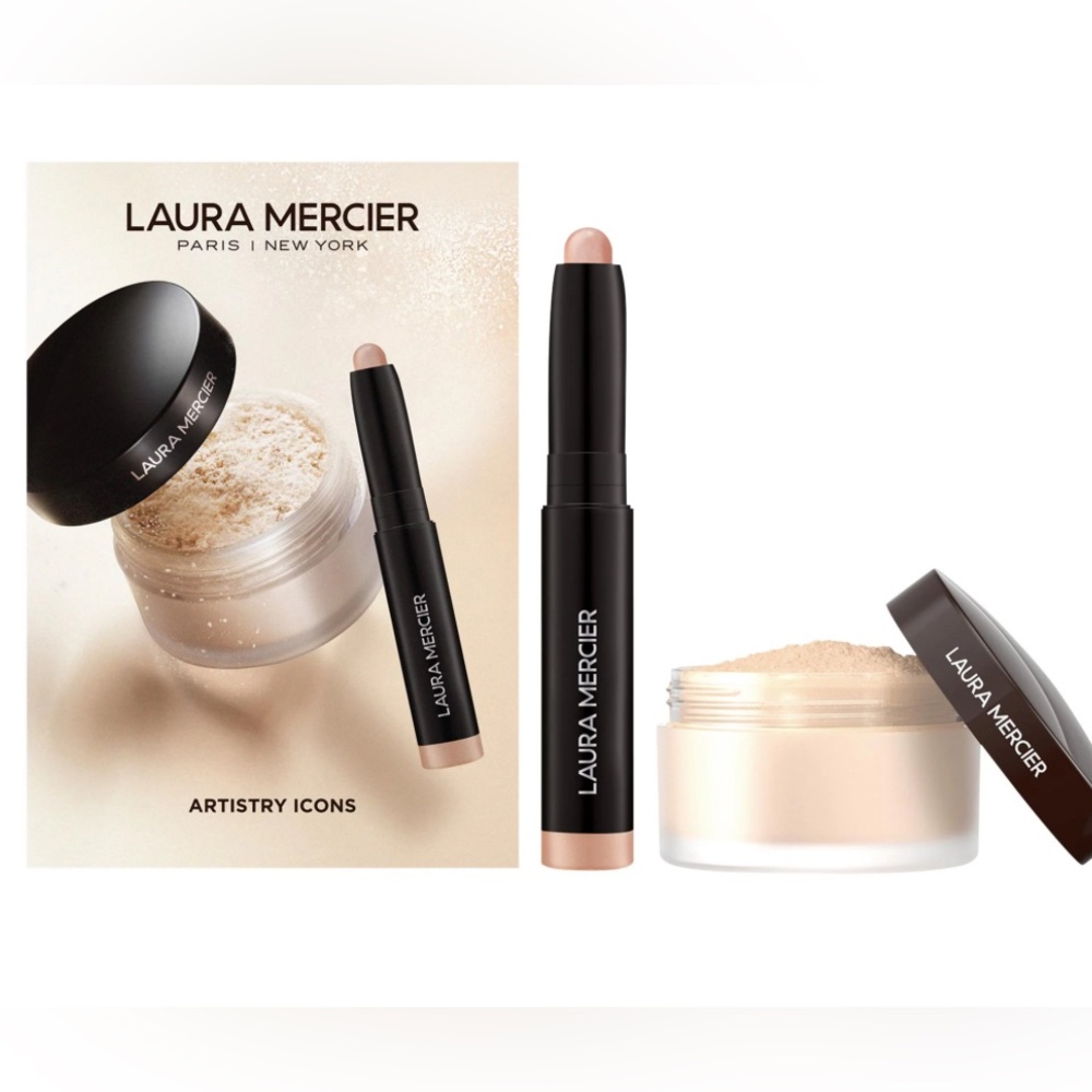 Laura Mercier Artistry Icons Setting Powder and Caviar Eye Stick in Rose Gold